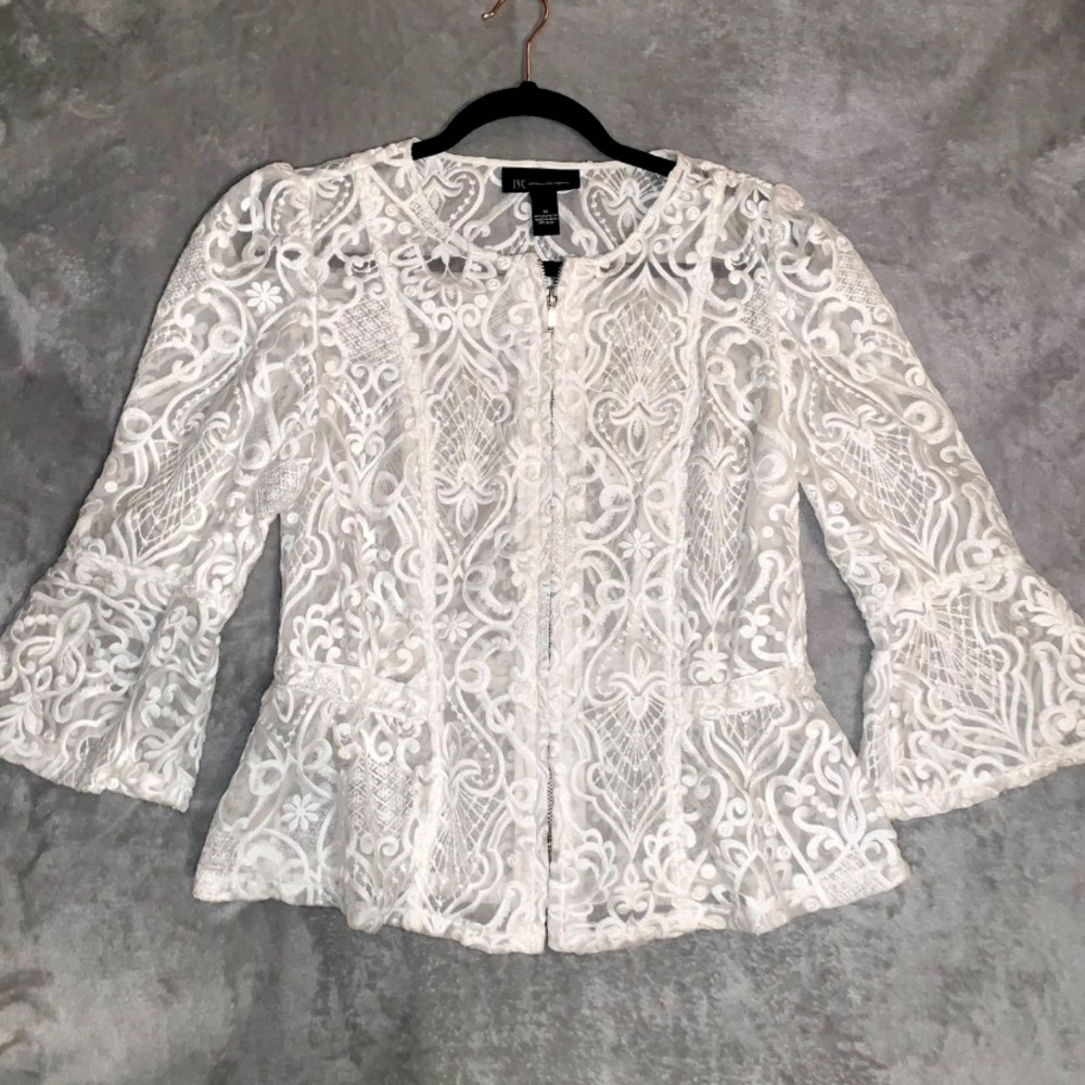 INC White Lace Jacket